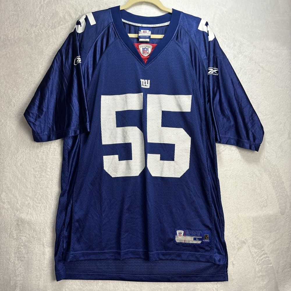 Reebok NFL Authentic On Field New York Giants Lavar Arrington Jersey #55 Large
